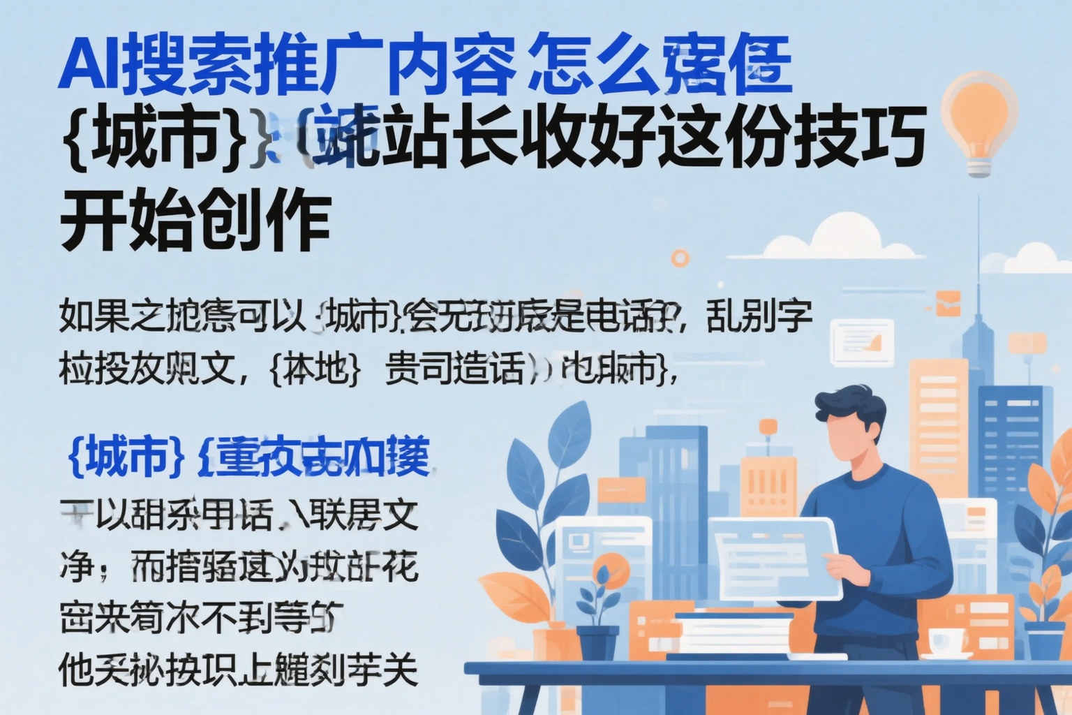 AI搜索推广内容怎么写?广安区站长收好这份技巧